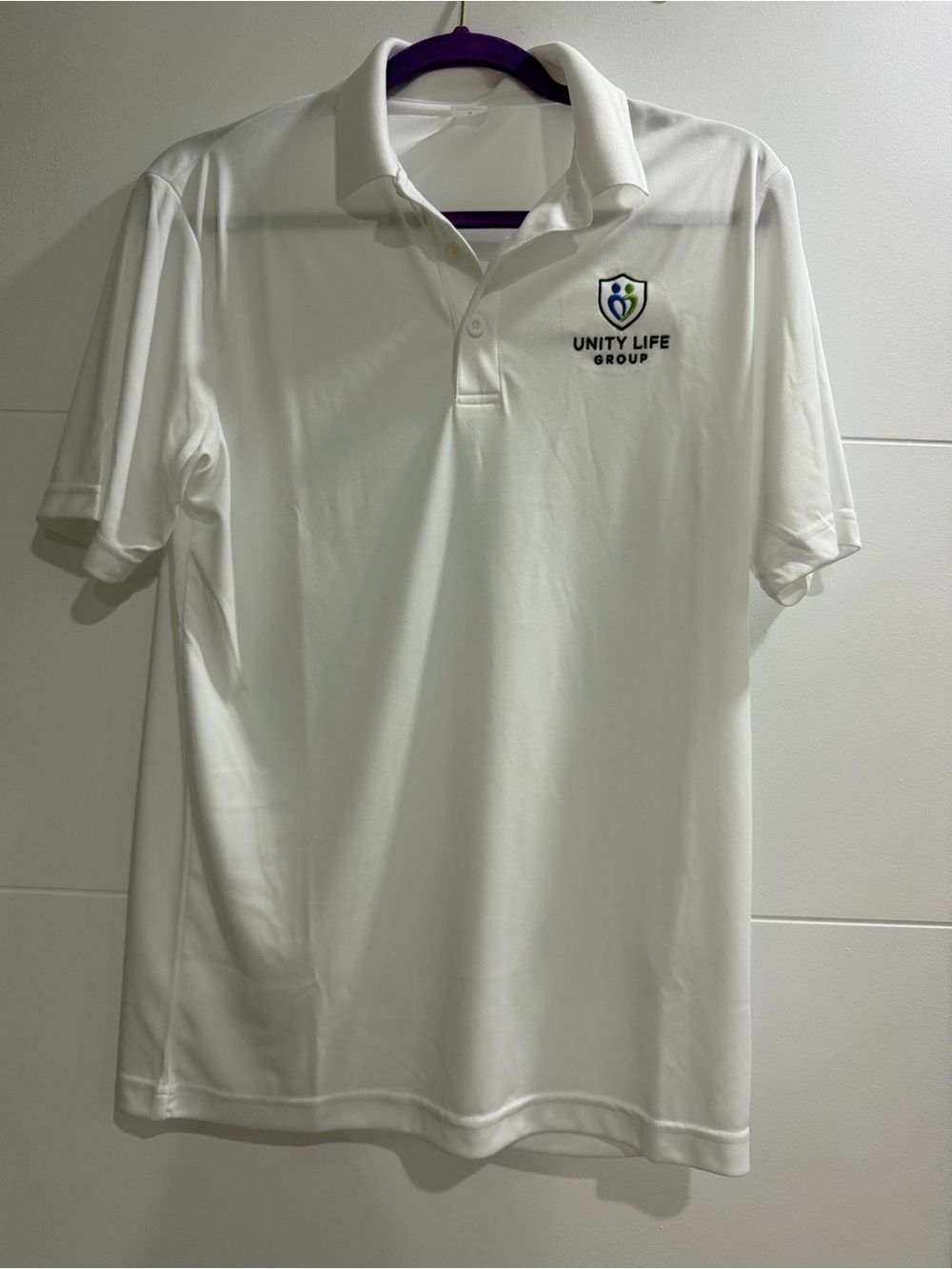 Sport-Tek White Polo with Unity Life Group Logo